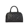 Chanel Timeless Cc Quilted Caviar Bowler Bag Black 25Cm