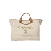 Chanel Deauville Medium Canvas Beige And Brown 38Cm