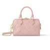 Louis Vuitton Speedy Bandouli?re 20 Monogram Empreinte Pink Opale 20Cm M47136