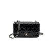 Chanel Mini Rectangular Flap Bag Patent Black 18Cm