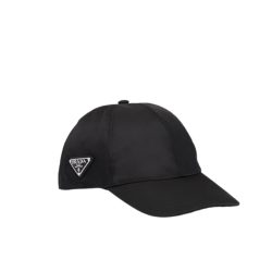 Prada Renylon Baseball Cap Black