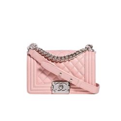 Chanel Boy Flap With Palladium Hardware Pink 20Cm