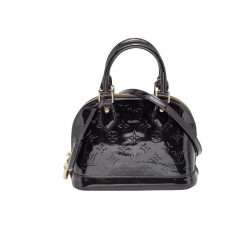 Louis Vuitton Alma Bb Monogram Vernis Leather Black 25Cm