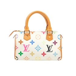 Louis Vuitton X Takashi Murakami Monogram Blanc White Multicolor Mini Speedy 20Cm