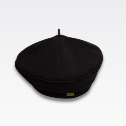 Dior Cotton Drill Beret Black