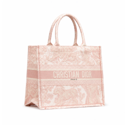 Dior Book Tote Pink Toile De (36 X 27.5 X 16.5 Cm)