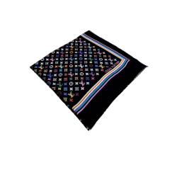 Louis Vuitton x Takashi Murakami Monogram Multicolore silk square scarf