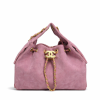 Chanel Small 25 Hobo Bag Purple Suede Antique Gold Hardware