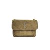 Saint Laurent Niki Baby Chain Bag In Suede Dark Brown