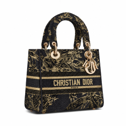 Lady D-Lite Bag Black Dior With