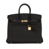 Hermes Birkin 25 Black Togo Gold Hardware