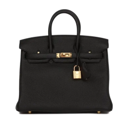 Hermes Birkin 25 Black Togo Gold Hardware