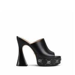 Gucci Women's Platform Slide Sandal Black 740426 C9D00 1000