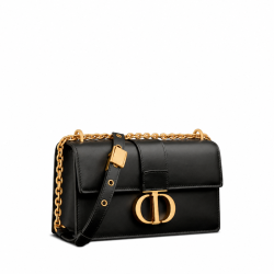 30 Montaigne Bag With Chain Black Calfskin