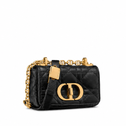 Dior 30 Montaigne Bag With Chain Black Calfskin
