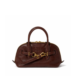 Miu Miu Aventure nappa leather top-handle bag Briarwood