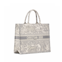 Large Dior Book Tote Gray Toile De (42 X 35 X 18.5 Cm)