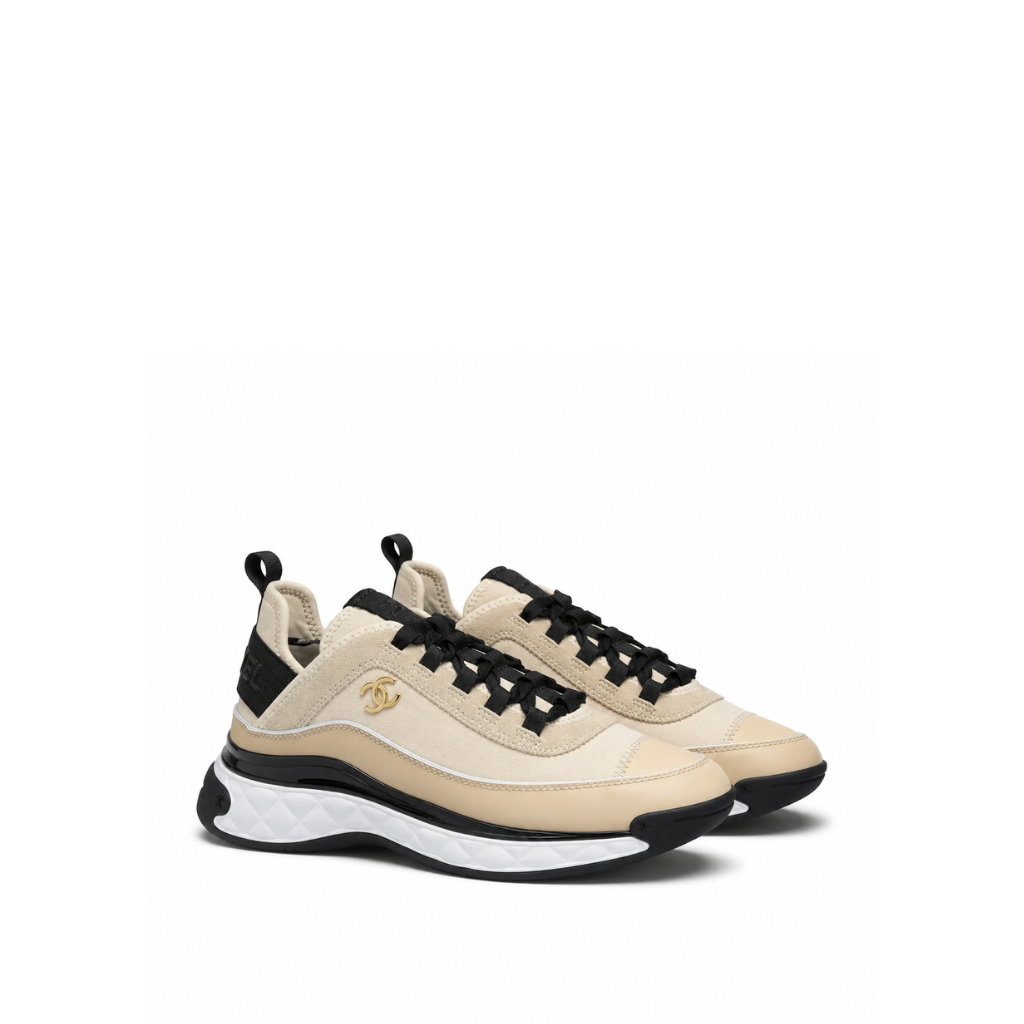 Chanel Logo Low Top Sneakers Ivory G35617