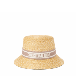 Dior Large Brim Hat With Pink Band