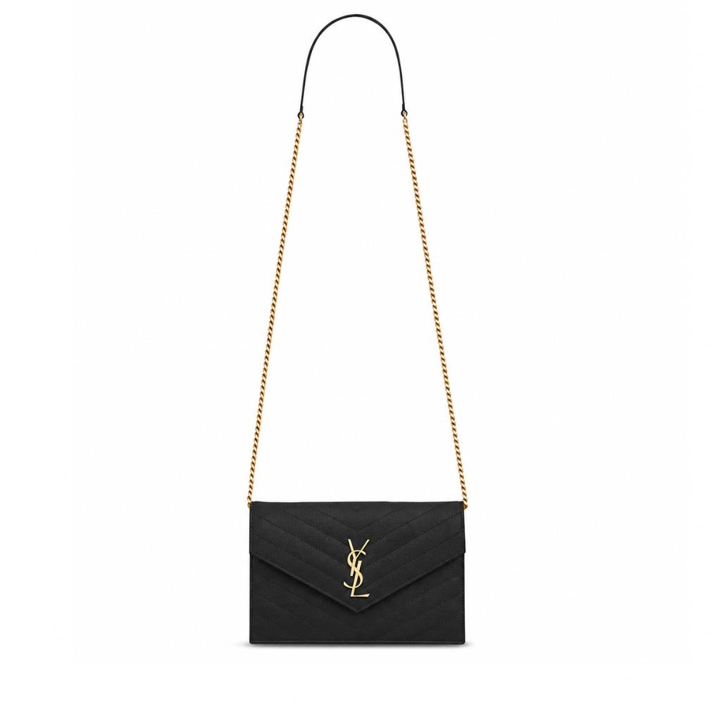 Saint Laurent Wallet In Grain De Poudre