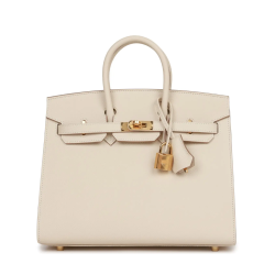Hermes Birkin Sellier 25 Craie Epsom Gold Hardware