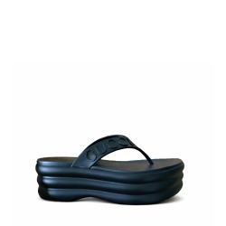 Gucci Tarifa Rubber Platform Flip Flops Black