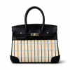 Hermes Birkin Light 30 Multicolor Toile and Black Swift Palladium Hardware