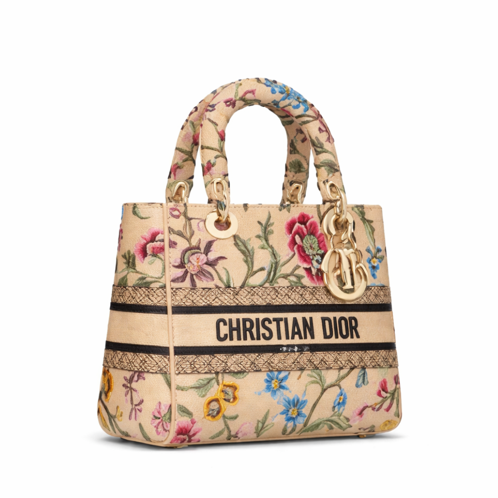 Lady D-Lite Bag Natural With Dior