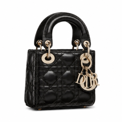 Micro Lady Dior Bag Black 12cm