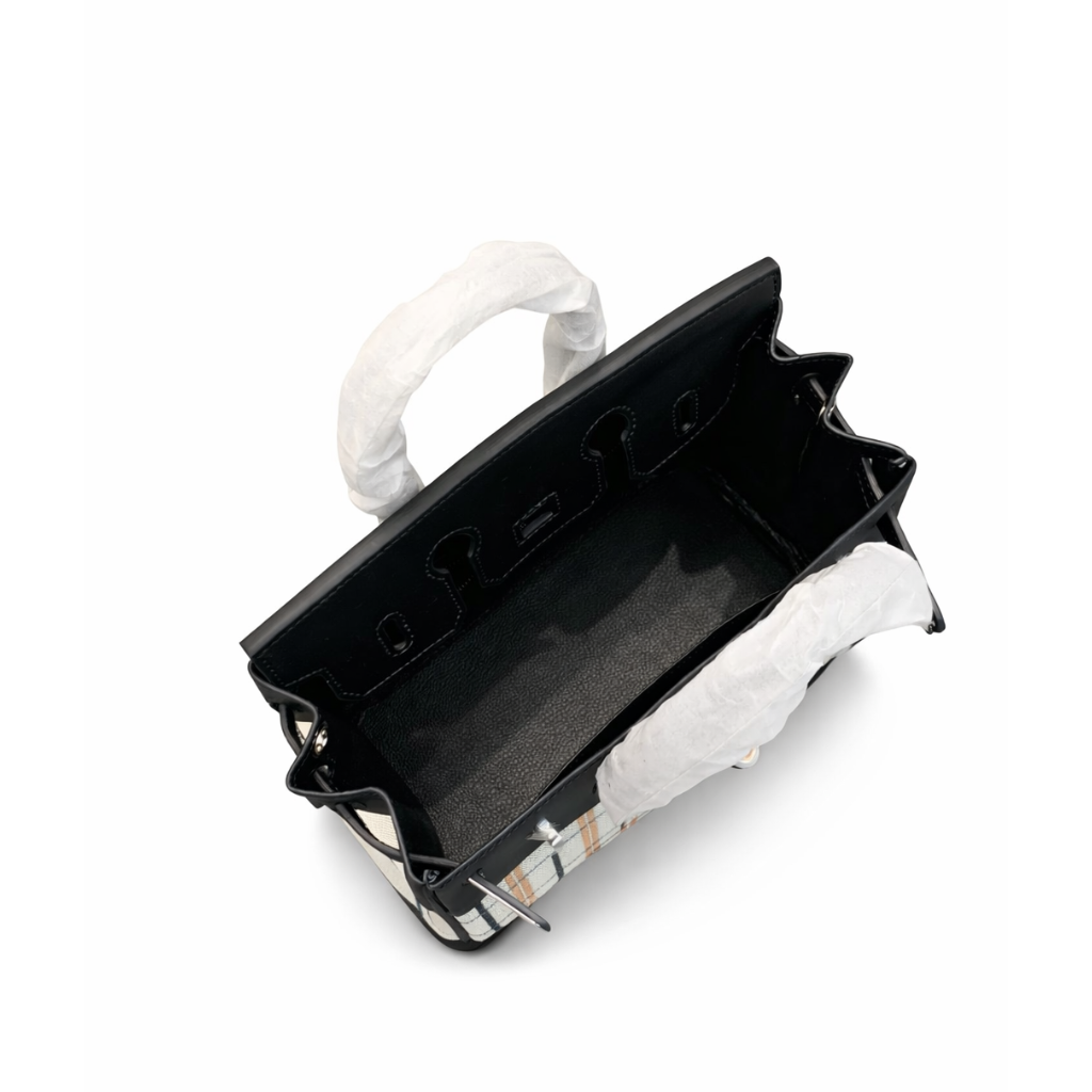 Hermes Birkin Light 30 Multicolor Toile and Black Swift Palladium Hardware - Image 3