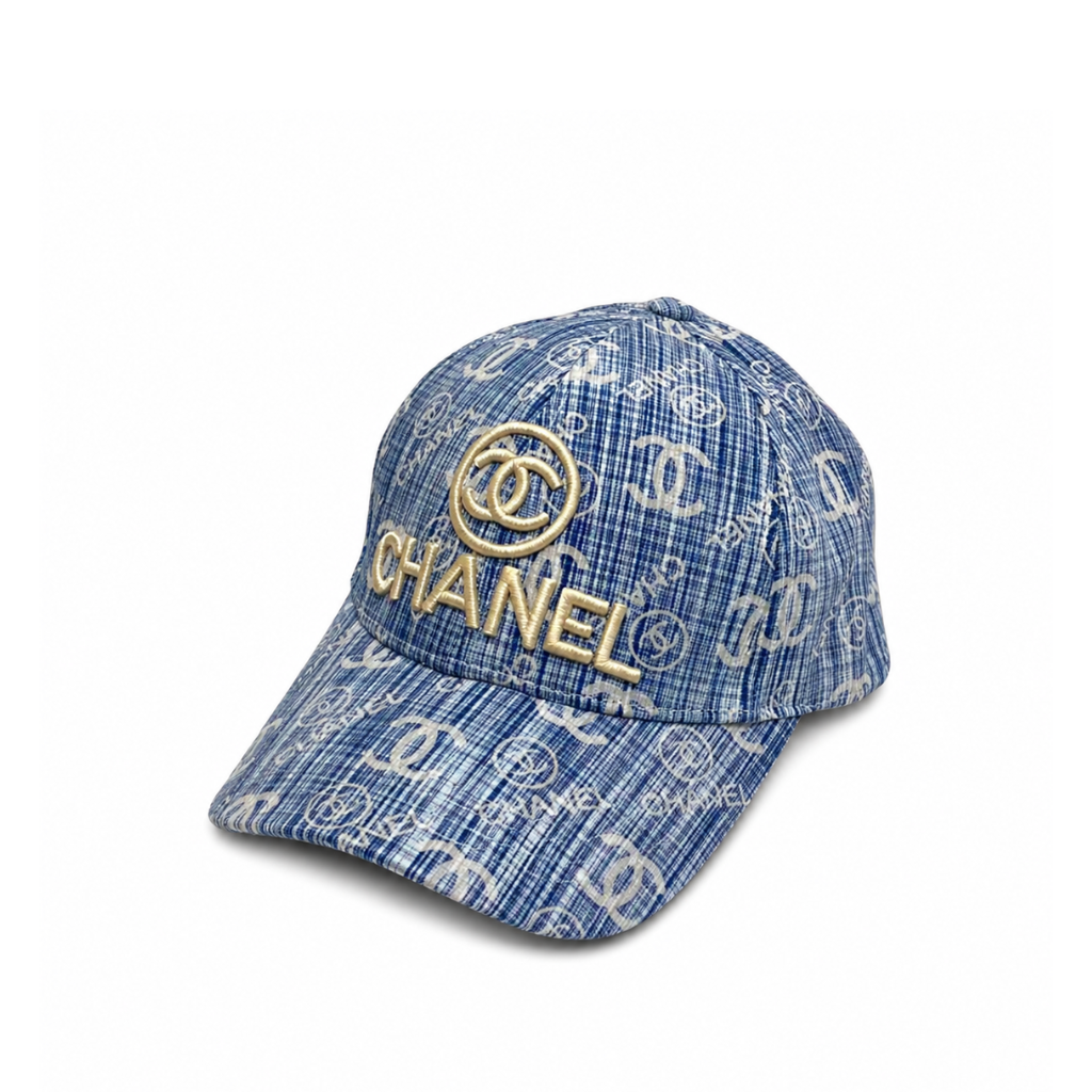 Chanel CC Embroidery Baseball Cap Blue