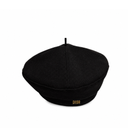 Dior Cotton Drill Beret Black