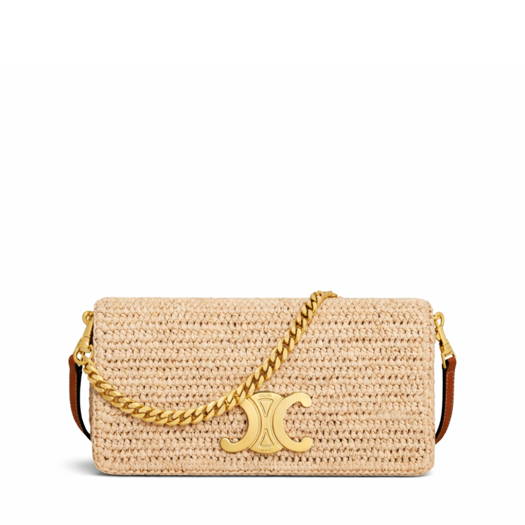 Celine Multipochette In Raffia Tan 23Cm