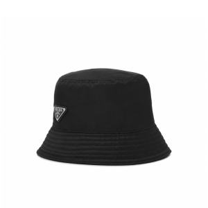Prada Renylon Bucket Hat Sliver Black