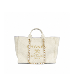 Chanel Small Deauville Canvas Tote 34Cm