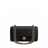 Chanel Classic Lambskin Flap Black Gold Hardware 25Cm