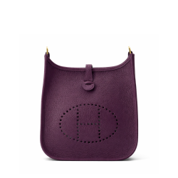 Hermes Evelyne TPM Cassis Clemence Gold Hardware