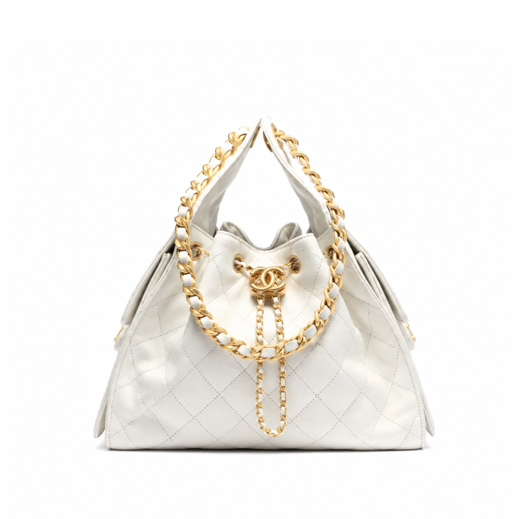 Chanel 25 Small Handbag 25cm White