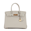 Hermes Birkin 30 Gris Perle Togo Gold Hardware