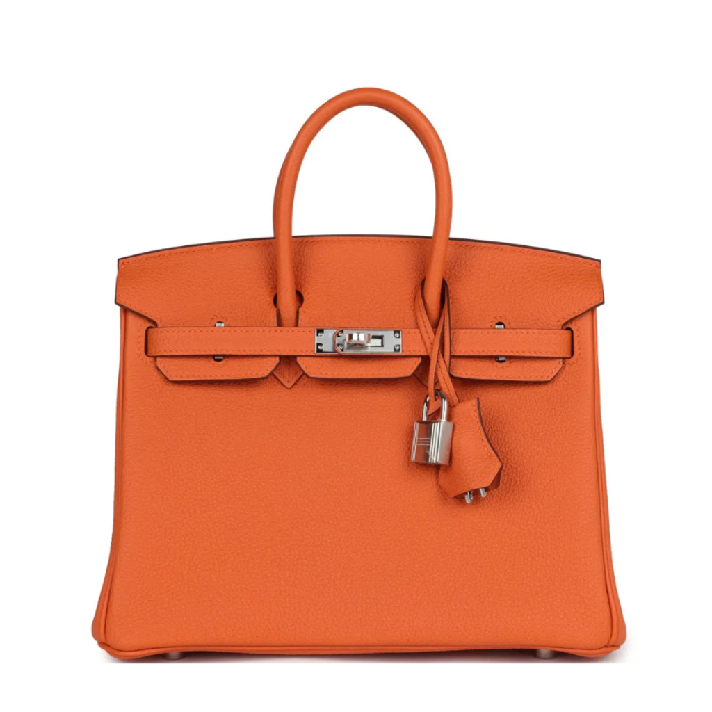 Hermes Birkin 25 Orange Togo Palladium Hardware