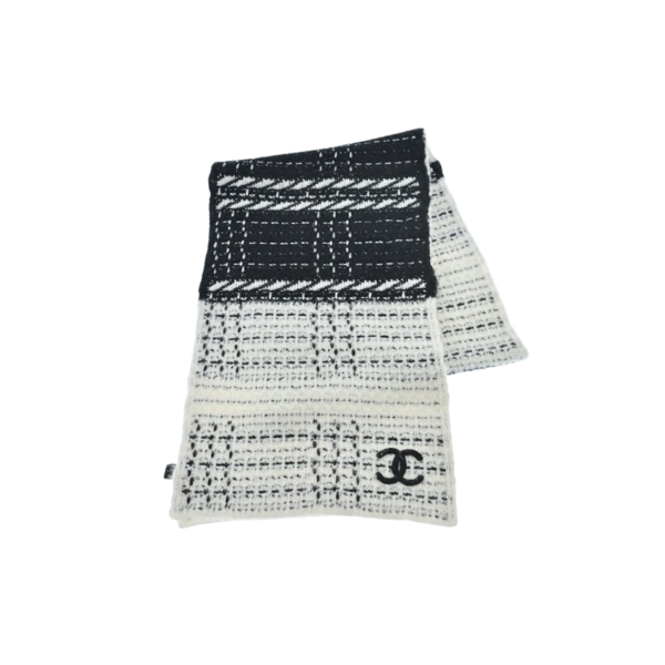 Chanel Scarves White And Black