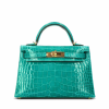 Hermès Kelly 20 Mississippiensis Lisse Vert Jade