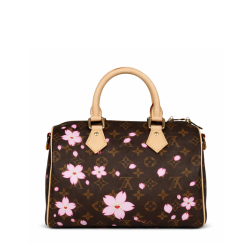 Louis Vuitton X Takashi Murakami Cherry Blossom Speedy 25 Bandouliere Brown Monogram Gold Hardware