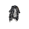 Chanel Black And White Cashmere Blend Scarf