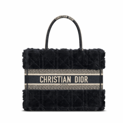 Dior Book Dot Cannage Shearling Bag 26CM