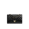 Chanel Medium Flap Bag Black 25Cm A01112 Y01295 94305