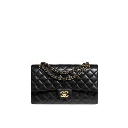 Chanel Medium Flap Bag Black 25Cm A01112 Y01295 94305