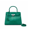 Hermes Kelly 25 Sellier Emeraude Niloticus Lisse Shiny Palladium Hardware