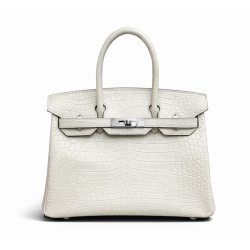 Hermes Birkin 35 Blanc Crocodile Palladium Hardware