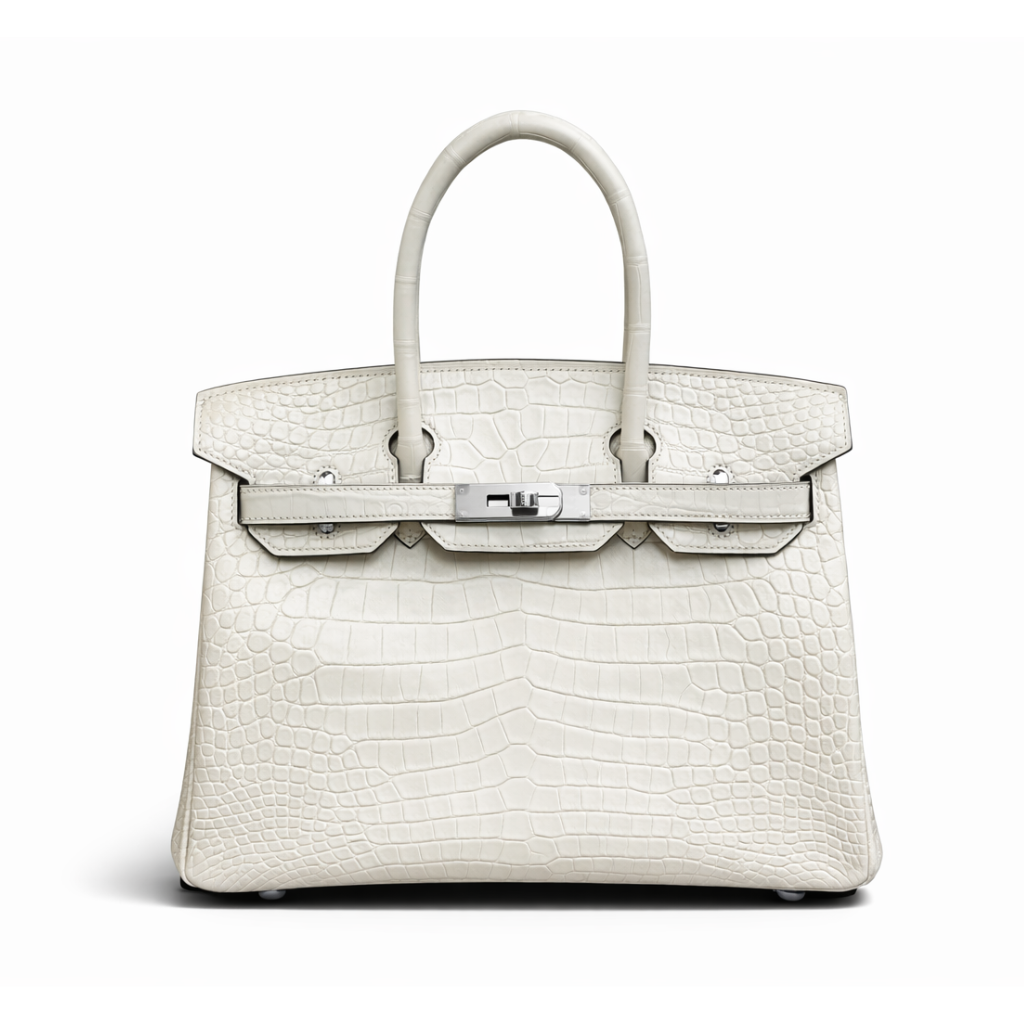 Hermes Birkin 35 Blanc Crocodile Palladium Hardware